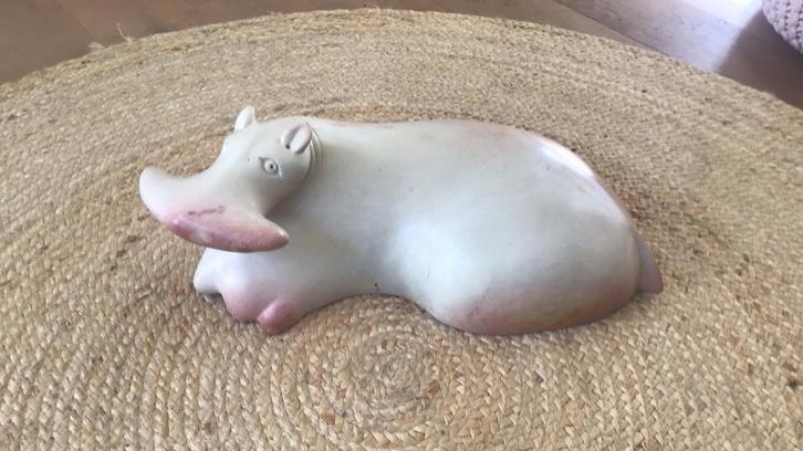 Spekstenen beeld van nijlpaard, Antiek en Kunst, Kunst | Beelden en Houtsnijwerken, Ophalen