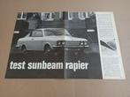 Test (uit oud tijdschrift) Sunbeam Rapier (1968), Verzenden