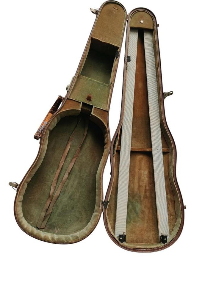 Fraaie antieke Hills & Sons London vioolkoffer 1920 -1930, Muziek en Instrumenten, Strijkinstrumenten | Violen en Altviolen, Zo goed als nieuw