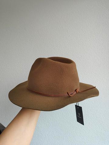 Nieuwe hoed 100 wol Brixton Wesley Fedora olive brown beschikbaar voor biedingen