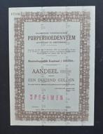 Purperhoedenveem (overgenomen door Deli Mij.) - 1956, Postzegels en Munten, Aandelen en Waardepapieren, Verzenden, 1950 tot 1970