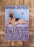 Duitse Herder hond eigenschappen reclamebord van metaal deco, Info@deconoord.nl, Deco Noord, Nieuw, Ophalen of Verzenden