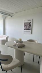 Beton tafel ovaal japandi, Huis en Inrichting, Tafels | Eettafels, Ophalen, Rond, 200 cm of meer, Zo goed als nieuw