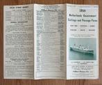 Netherlands Government Sailings and Passage Fares 1959, Verzamelen, Scheepvaart, Gebruikt, Motorboot, Verzenden
