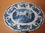 Wedgwood antieke blauwe schaal Royal homes  of Britain, Ophalen of Verzenden