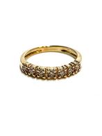 14k gouden ring met diamanten, -, -, Ophalen of Verzenden, Dame