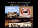Anti musk Tesla anti elon sticker gratis verzending, Verzenden, Nieuw, Overige typen