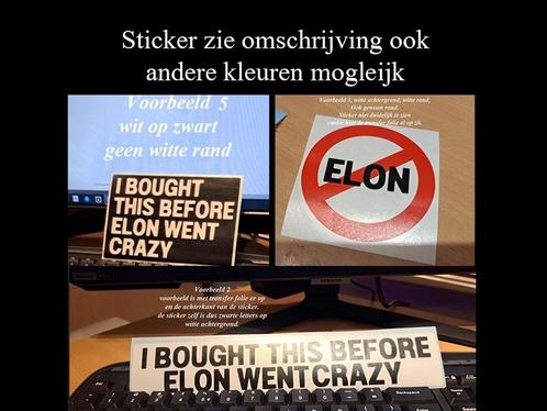 Anti musk Tesla anti elon sticker gratis verzending, Verzamelen, Stickers, Nieuw, Overige typen, Verzenden