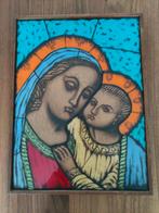 Gebrandschilderd paneel Madonna van Toon Merkelbach, Antiek en Kunst, Ophalen of Verzenden