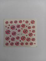 Velletje nagel water decals stickers jel-41 bloemetjes rood, Nieuw, Toebehoren, Handen en Nagels, Verzenden