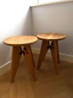 Vitra Prouvé X RAW Limited edition Tabouret, Minder dan 55 cm, Rond, Zo goed als nieuw, Hout