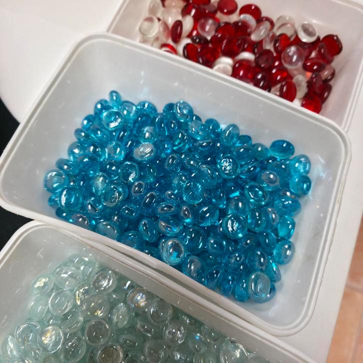 Glaskralen nuggets, Hobby en Vrije tijd, Kralen en Sieraden maken, Nieuw, Kraal, Ophalen