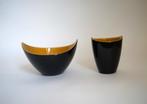 keramiek Vintage beker en schaaltje van De Driehoek Huizen, Antiek en Kunst, Antiek | Keramiek en Aardewerk, Ophalen of Verzenden