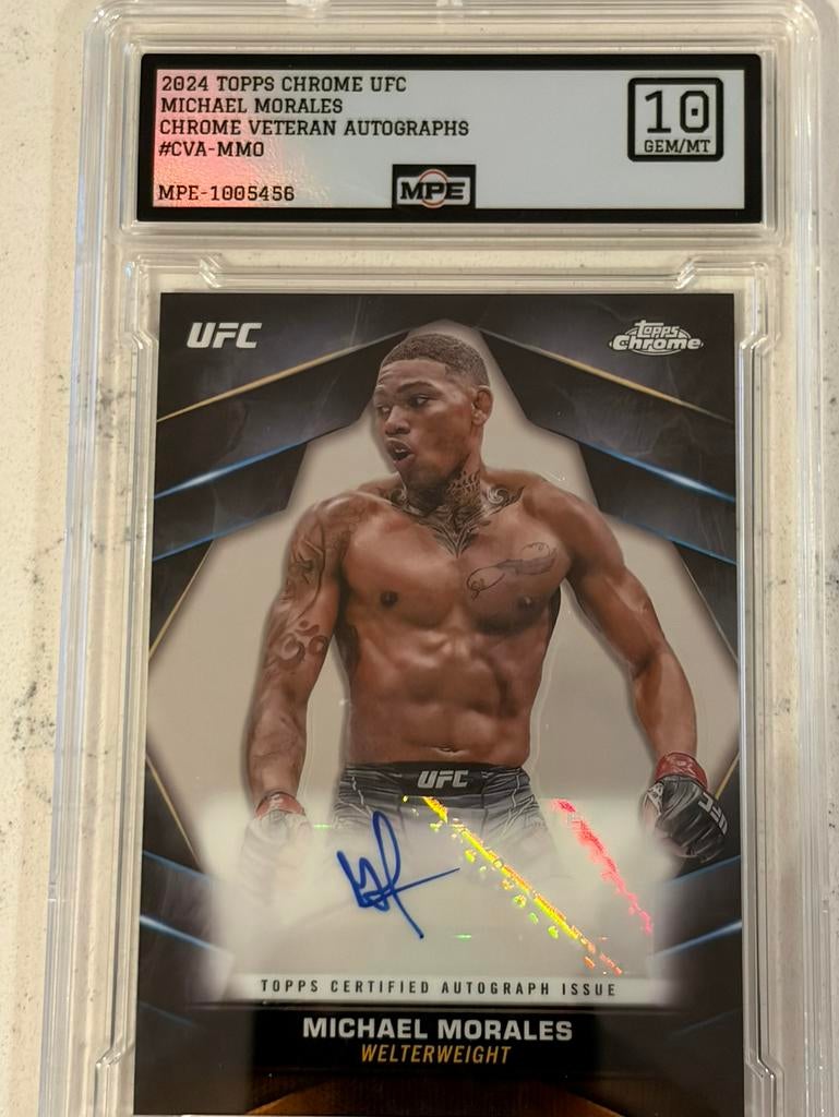 Michael Morales UFC auto graded 10, Ophalen of Verzenden, Zo goed als nieuw