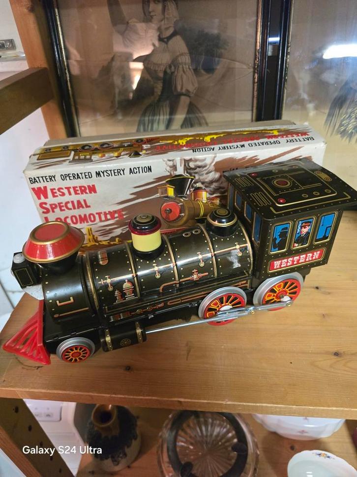 Western Special Locomotive' blikken speelgoedtrein,, Antiek en Kunst, Antiek | Speelgoed, Ophalen