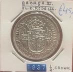 Zuid Rhodesië 1/2 Crown 1937 Zilver, Postzegels en Munten, Munten | Afrika, Ophalen of Verzenden, Overige landen, Losse munt, Zilver
