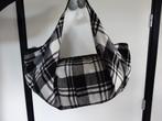 nieuwe heel bijzondere zwart wit geblokte stoffen tas, Ophalen of Verzenden, Nieuw, Zwart, Overige typen