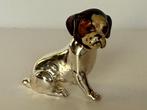 Saturno sterling zilver met emaille puppy, Ophalen of Verzenden, Zilver
