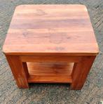 Eikenhouten salontafel bijzettafel hoektafel, Huis en Inrichting, Ophalen, Vierkant, 45 tot 60 cm