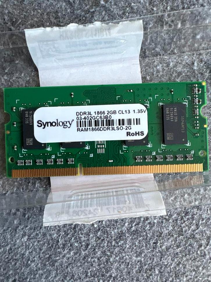 Synology 2GB DDR3L Geheugenmodule, Computers en Software, RAM geheugen, Nieuw, Server, 2 GB, DDR3, Ophalen of Verzenden