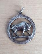 Zilveren hanger sterrenbeeld stier, Ophalen of Verzenden, Zo goed als nieuw, Zilver, Dier