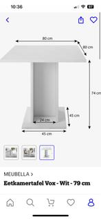 Eettafel meubella, Huis en Inrichting, Tafels | Eettafels, Ophalen of Verzenden, Zo goed als nieuw, Rechthoekig, 50 tot 100 cm