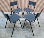 11 x Schoolstoelen kantine horeca stoelen Zuiver stijl, Huis en Inrichting, Kunststof, Zwart, Ophalen of Verzenden, Zo goed als nieuw