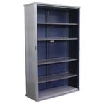 Gispen Octa Roldeurkast Blauw Zilvergrijs 195x120x50 B-Keus, Huis en Inrichting, Kasten | Roldeurkasten en Archiefkasten, Gebruikt