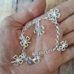 Klavertjes vier armband, Sieraden, Tassen en Uiterlijk, Armbanden, Verzenden, Nieuw, Met bedels of kralen, Zilver