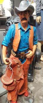Cowboy decoratie beeld 90 cm, Ophalen, Zo goed als nieuw, Mens