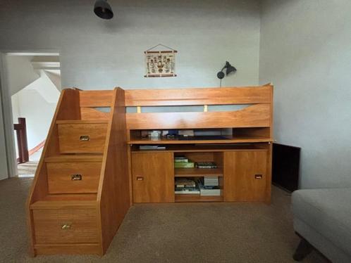 kajuitbed, Kinderen en Baby's, Kinderkamer | Bedden, Gebruikt, 180 cm of meer, 85 tot 100 cm, Hoogslaper of Stapelbed, Matras
