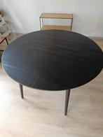 Zwarte Ronde Tafel - Leen Bakker, Huis en Inrichting, Tafels | Eettafels, Ophalen, Rond, Zo goed als nieuw, Modern