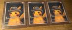 ✅ 3x Pikachu Grey Felt Hat / Grijze Vilthoed Pokemon Card, Ophalen, Nieuw, Meerdere kaarten