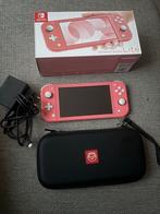 Nintendo Switch Lite Roze + Tas, Spelcomputers en Games, Spelcomputers | Nintendo Switch Lite, Ophalen of Verzenden, Roze of Coral