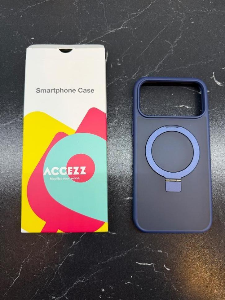 Accezz Ring Stand Backcover iPhone 17 Pro Max case - blue, Telecommunicatie, Mobiele telefoons | Hoesjes en Frontjes | Apple iPhone