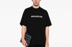 ORIGINEEL BALENCIAGA TSHIRT ZWART WIT REVERSED LOGO HEREN M, Ophalen of Verzenden, Nieuw, Maat 48/50 (M), Zwart