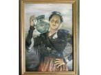 Schilderij Zigeuner vrouw – J. Fellinger, olieverf 70x50 cm, Ophalen of Verzenden