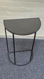 Bijzettafel - Sidetable - Tafeltje - Half rond - Metaal/MDF, Huis en Inrichting, Ophalen, Minder dan 50 cm, 50 tot 100 cm, Zo goed als nieuw
