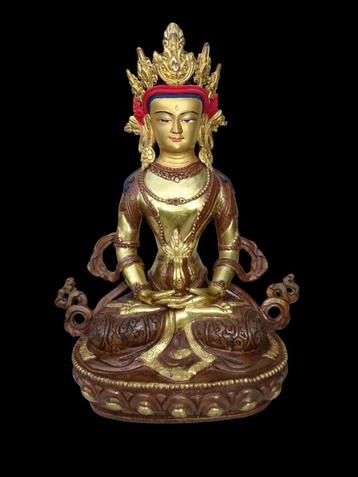 Goldface Boeddha Aparmita Brons Beeld 24K verguld – Tibet beschikbaar voor biedingen