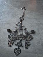 Vintage antieke messing hangend Byzantijns kruis,, Ophalen of Verzenden