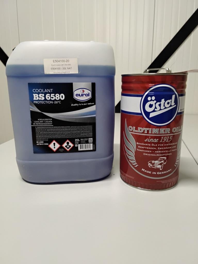 Koelvloeistof BS 6580 20L & Ostol SAE 20W 5L, Auto-onderdelen, Motor en Toebehoren, Ophalen