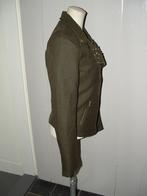 Jacket met rivets collar 8mm needle distance jas kaki maat S, Overige kleuren, Ophalen of Verzenden, Zo goed als nieuw, Jasje
