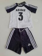 Zwart wit Adidas trainingspak t shirt korte broek set mat 80, Kinderen en Baby's, Babykleding | Maat 80, Ophalen of Verzenden