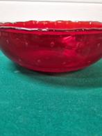 Schaal rood glas met luchtbellen, Ophalen of Verzenden, 'T Olde Gre-j, Info@toldegrej.nl, Endepoelstraat 20f Didam