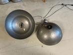 2x plafondlamp staal, Ophalen, Zo goed als nieuw