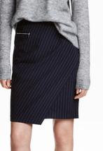 H&M Krijtstreep kokerrok stretch blauw maat 36 NIEUW, H&M, Blauw, Nieuw, Ophalen of Verzenden