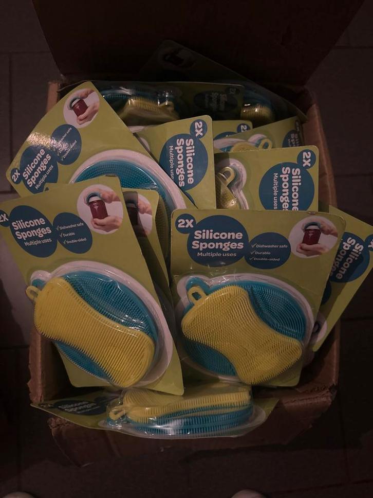 Partij Siliconen Sponzen - Nieuw in Verpakking (2 stuks), Huis en Inrichting, Keuken | Keukenbenodigdheden, Nieuw, Ophalen of Verzenden