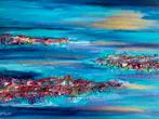 Opkomende gouden zon - Mixed Media, Antiek en Kunst, Ophalen of Verzenden