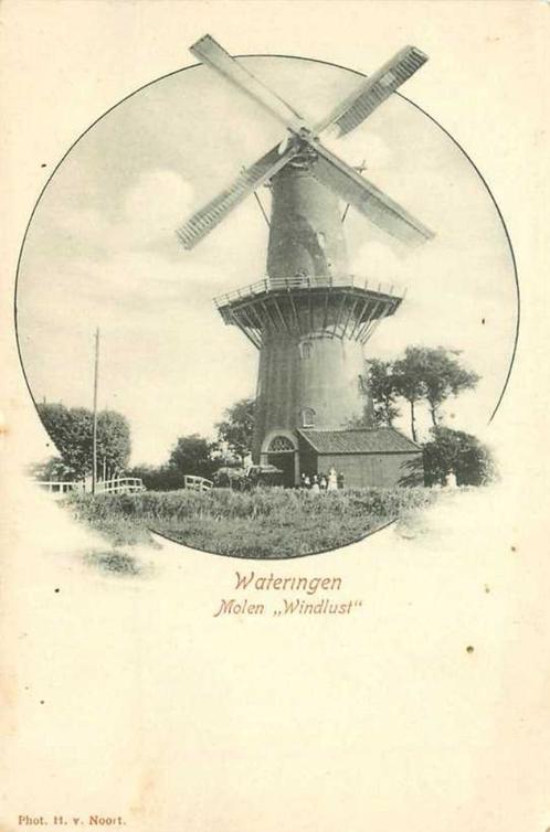 (380-941-009) Wateringen Molen Windlust, Verzamelen, Ansichtkaarten | Nederland, Zuid-Holland, Verzenden