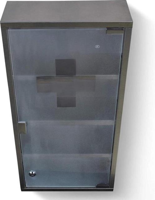 Medicijnkast - Staal, Glas en Zilver - EHBO en Medicijnen, Huis en Inrichting, Kasten | Lockerkasten, Nieuw, Ophalen of Verzenden